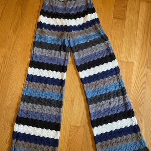 Vava by Joy Han Blue and Black Casual Knit Pants